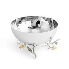 Pomegranate Silver Serving Bowl