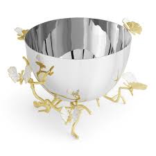 Butterfly Ginkgo Gold Serving Bowl