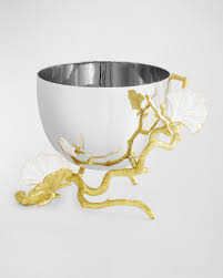 Butterfly Ginkgo Gold Nut Bowl