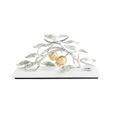 Pomegranate Silver Vertical Napkin Holder